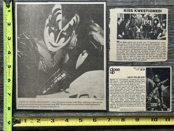 KISS Ad Advert Land Of Hype And Glory TV Show Lot Vintage Kiss Aucoin Alive 2