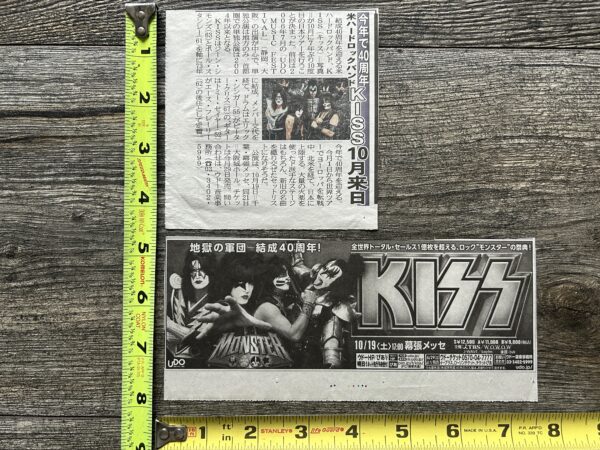 KISS Concert Ad Advert Monster Tour Japan Japanese 2pc Lot Oct 2013 Vintage Kiss