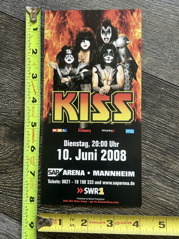 KISS Handbill Concert Ad Alive 35 Tour June 10 2008 Mannheim Arena Germany