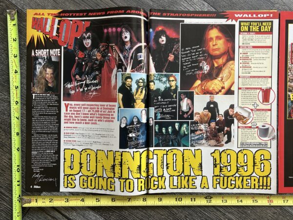 KISS Concert Ad Advert DONNINGTON Festival Reunion Tour 1996 Lot Vintage Kiss