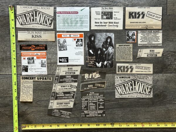 KISS Concert Ad Advert REVENGE Tour Lot Vintage Kiss Bruce Kulick Eric Singer