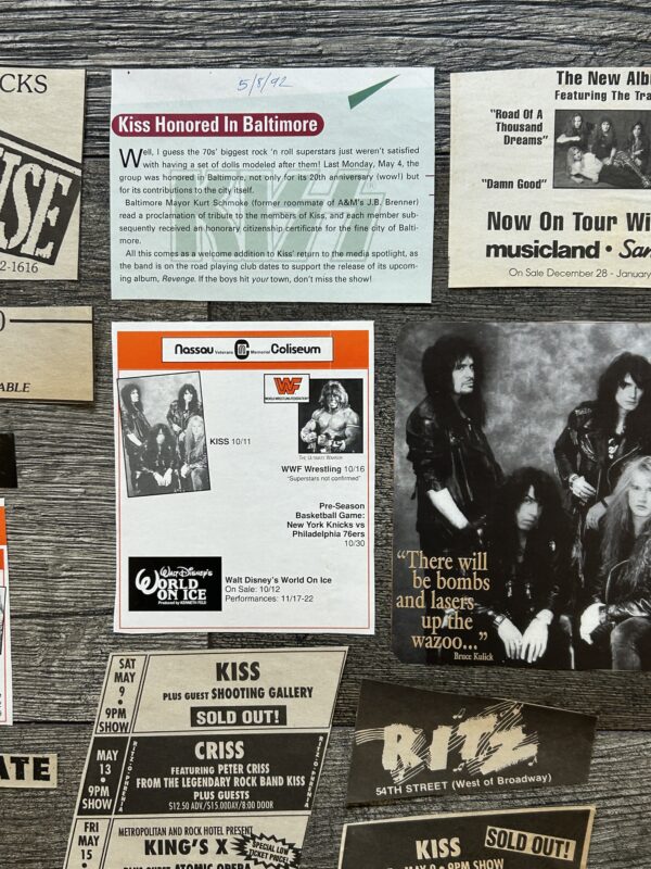 KISS Concert Ad Advert REVENGE Tour Lot Vintage Kiss Bruce Kulick Eric Singer