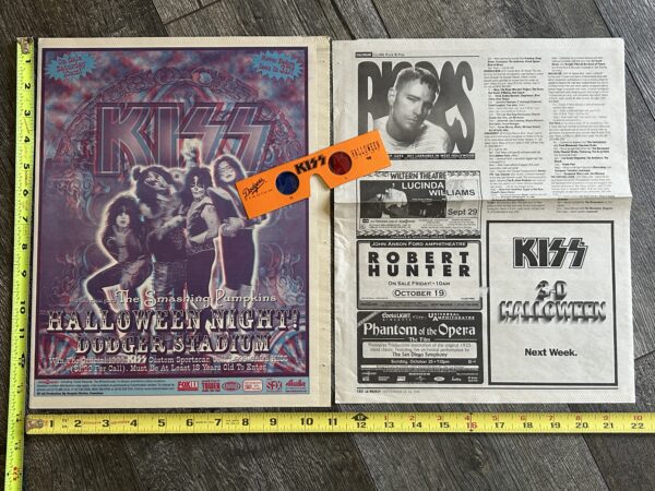 KISS Concert Ad Advert Psycho Circus 3-D Dodger Stadium Lot Vintage Kiss 11x14