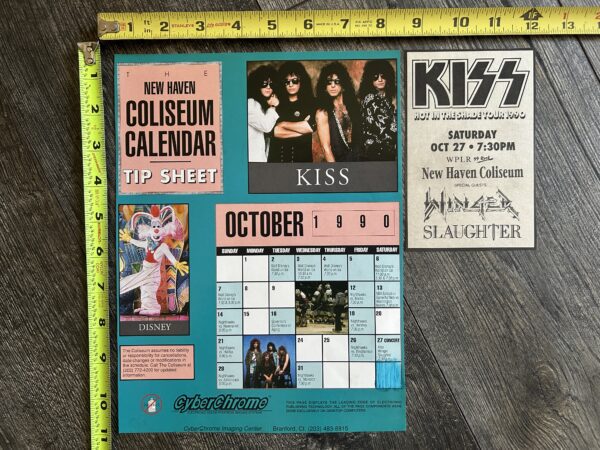 KISS Concert Ad Advert Hot In The Shade Tour New Haven CT Lot Vintage Kiss Carr