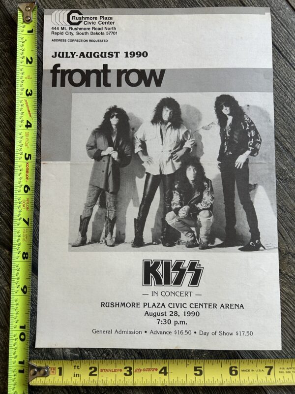 KISS Concert Ad Advert Hot In The Shade Tour South Dakota Aug 1990 Vintage Kiss