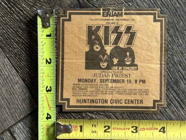 KISS Concert Ad Advert Dynasty Tour Huntington WV Sep10 1979 Vintage Kiss Aucoin