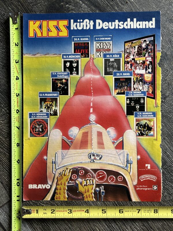 KISS Ad Advert Germany Unmasked Vinyl Back Catalog & Concert Tour Vintage Aucoin