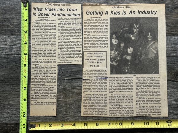 KISS Concert Clipping Lot Alive 2 Tour New Haven CT 1978 Vintage Kiss Aucoin