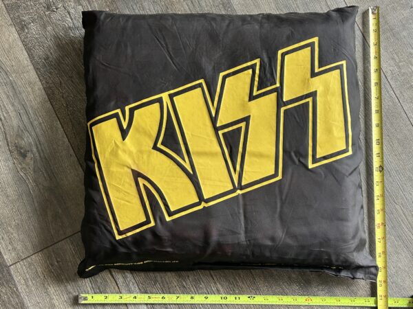 KISS Pillow Asylum Era 20" 1986 Official Nikry Yellow & Black Vintage Kiss