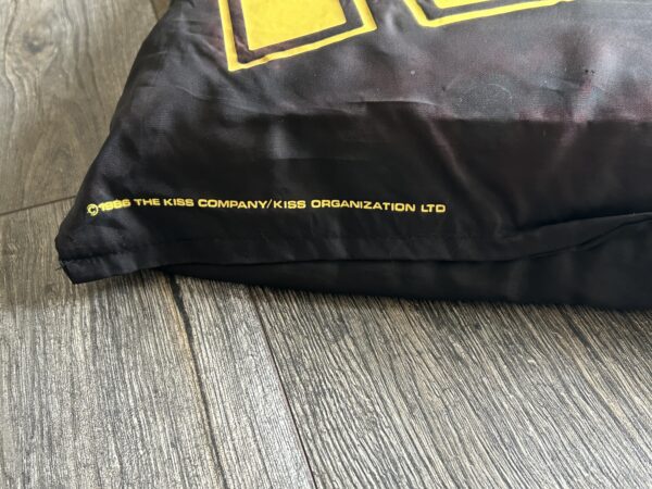 KISS Pillow Asylum Era 20" 1986 Official Nikry Yellow & Black Vintage Kiss