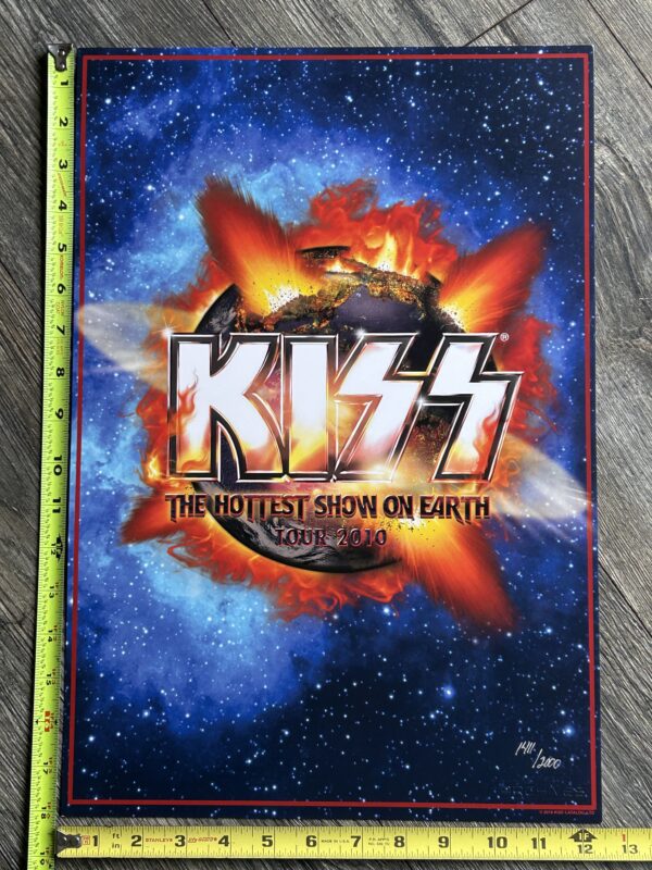 KISS Concert Poster Hottest Show On Earth Tour 2010 VIP Ticket Package Ltd Ed