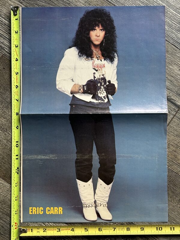 KISS Poster Centerfold ERIC CARR Crazy Nights White Boots Vintage Kiss