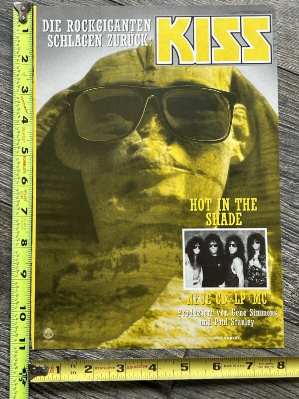 KISS Ad Advert Hot In The Shade Vinyl Cassette CD Germany Vintage Kiss Kulick