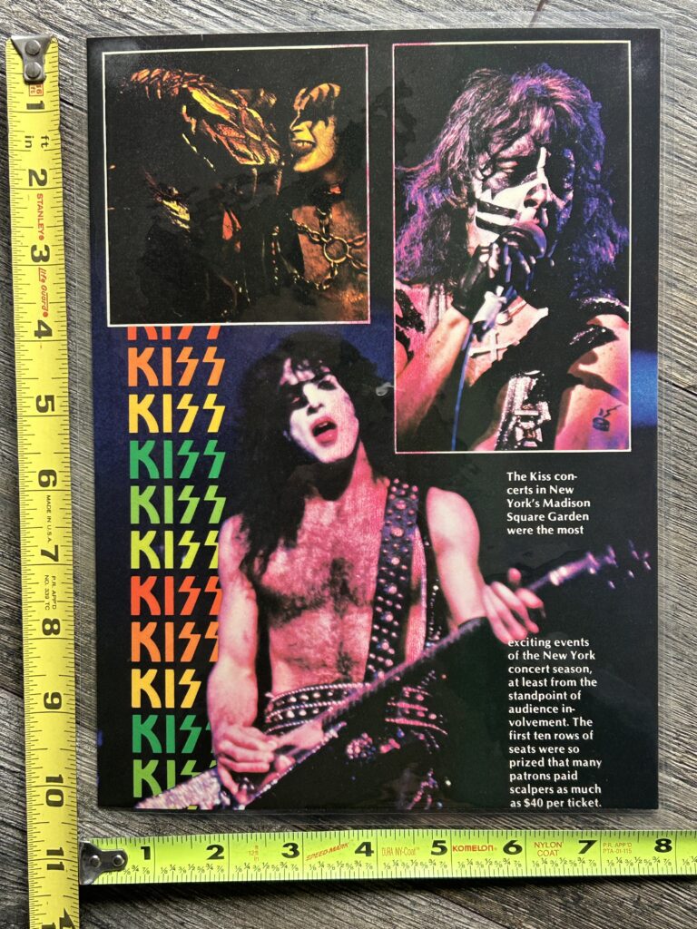 KISS Concert Custom Display Alive 2 Tour Madison Square Garden NYC Vintage Kiss
