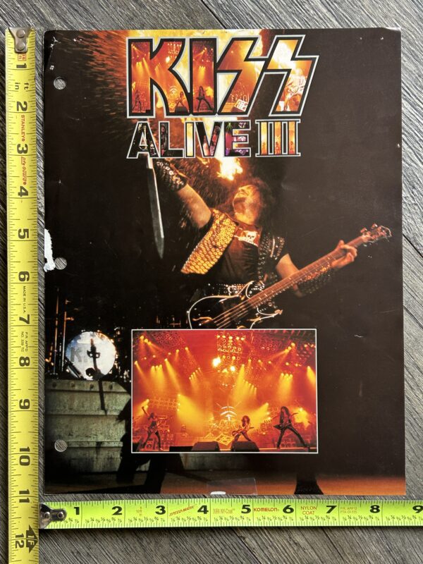 KISS Ad Advert Alive 3 CD Cassette Promo Sales Sheet USA 2sided Vintage Kiss B