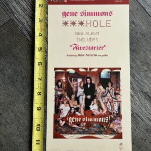 KISS Store Display Promo GENE SIMMONS Solo CD A**hole Firestarter Vintage Kiss