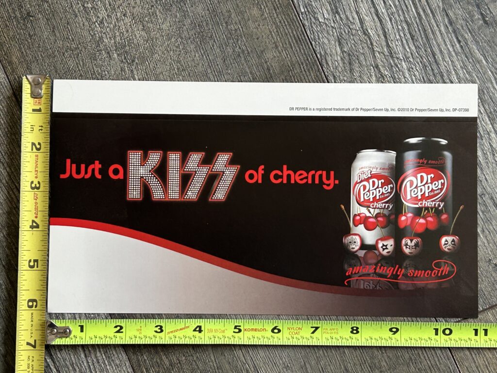 KISS Store Display Promo Dr. Pepper Kiss Of Cherry 2010 Vintage Kiss Memorabilia