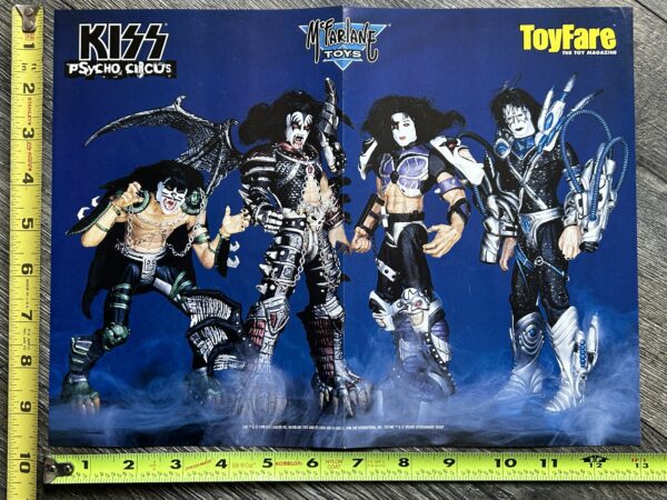 KISS Poster Centerfold McFarlane Psycho Circus Action Figure Set Vintage Kiss