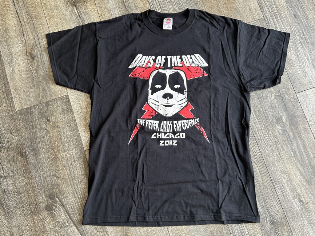 KISS T-Shirt PETER CRISS Experience Days Of The Dead Chicago 2012 XL UNWORN