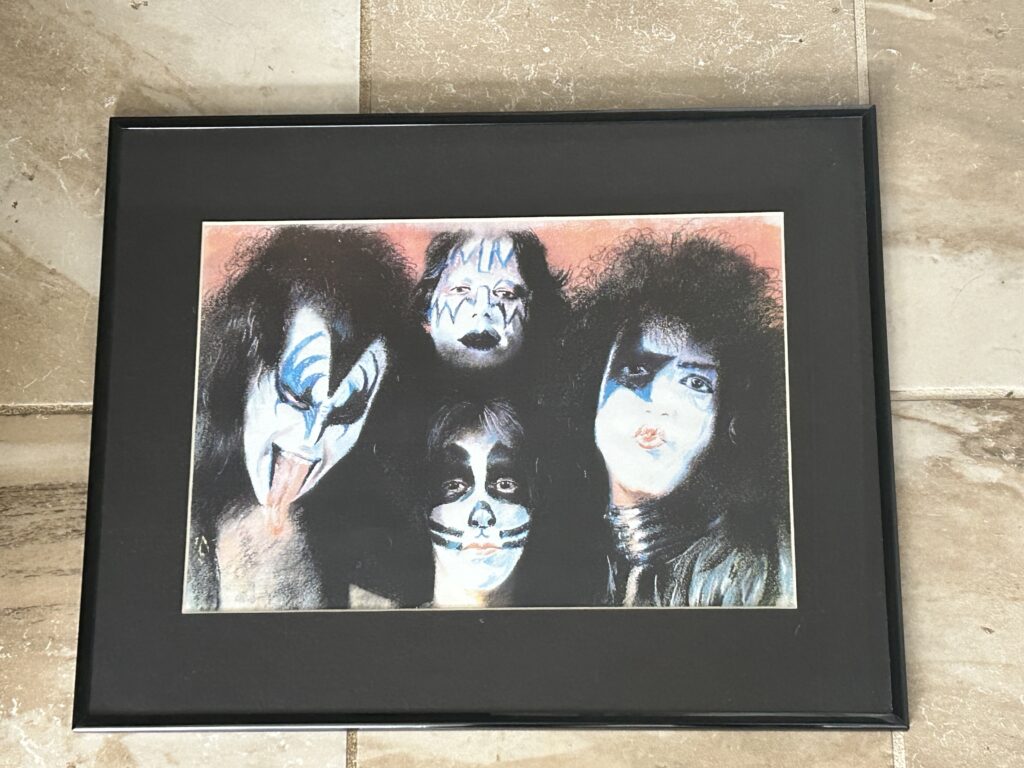 KISS Art Print Display Framed Dressed To Kill 1975 Vintage Kiss Aucoin Era