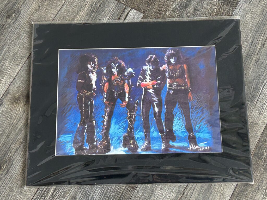 KISS Art Print Creatures Of The Night Group Pose Matted Vintage Kiss Eric Carr