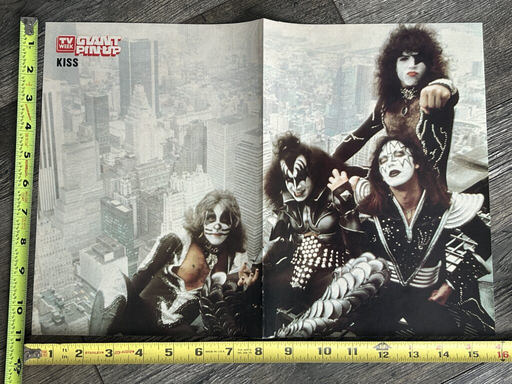 KISS Poster Centerfold Empire State Building TV Week Australia Vintage Aucoin