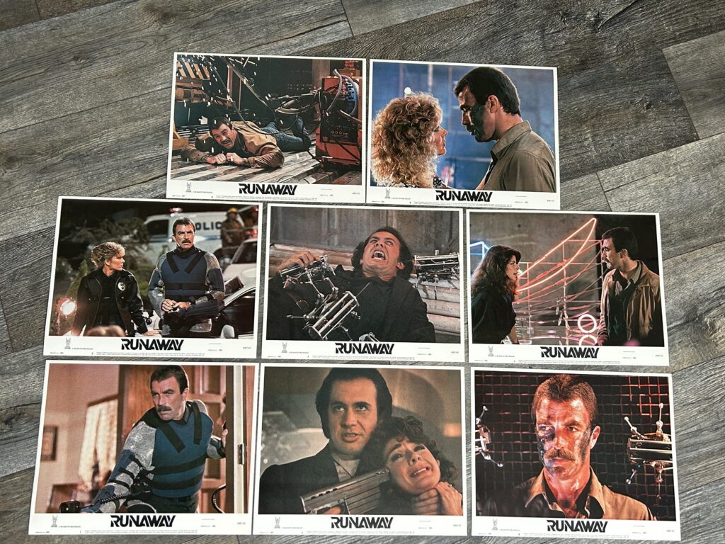 Kiss GENE SIMMONS Runaway Movie Lobby Card Set 8pc 1984 Vintage Kiss Tom Selleck