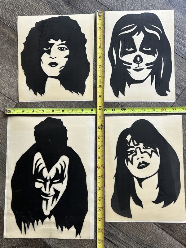 KISS Sticker Decal Set OVERSIZE for Pickup Truck Vintage Kiss Gene Ace Paul Pete