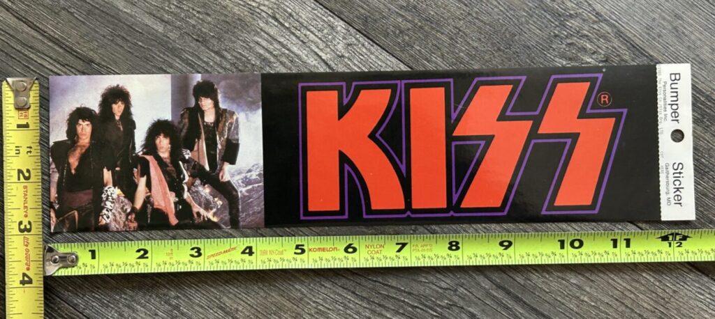 KISS Bumper Sticker Animalize Eric Carr Mark St. John 1985 UNUSED Vintage Kiss