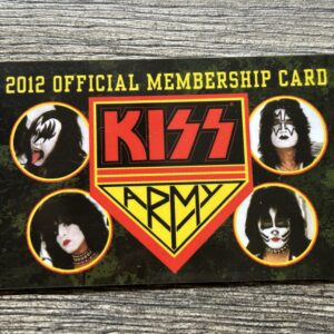KISS Army Membership Card 2012 Fan Club UNUSED Vintage Kiss Gene paul Eric Tommy