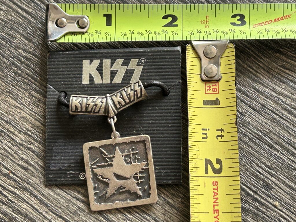 KISS Necklace Paul Stanley Makeup Pendant 1998 Jewelry Spencers Vintage Kiss