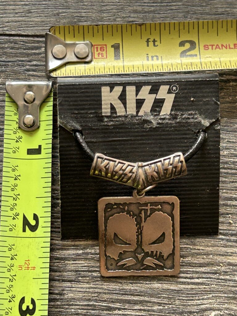 KISS Necklace Peter Criss Makeup Pendant 1998 Jewelry Spencers Vintage Kiss