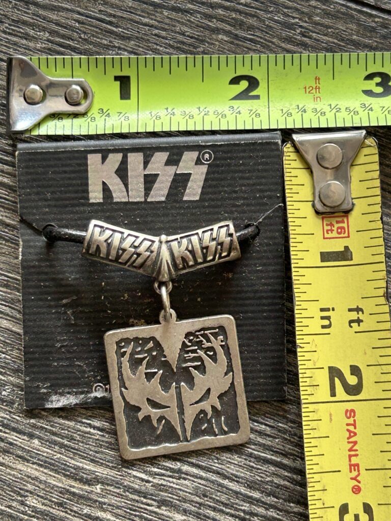 KISS Necklace Gene Simmons Makeup Pendant 1998 Jewelry Spencers Vintage Kiss