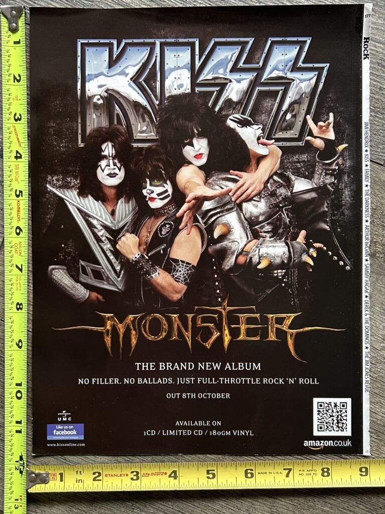 KISS Ad Advert Monster Album Vinyl Record CD Release UK 2012 Vintage Kiss