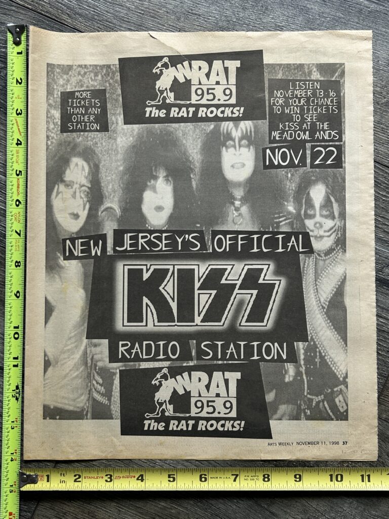 KISS Concert Ad Psycho Circus Tour Meadowlands NJ WRAT Radio Vintage Kiss 11x14