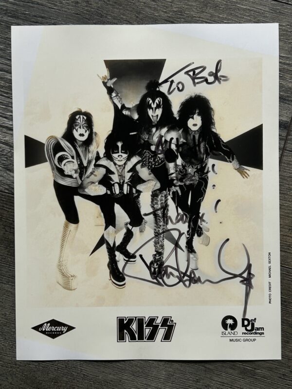 KISS PAUL STANLEY Signed Autograph Farewell Era 8x10 Press Photo Vintage Kiss