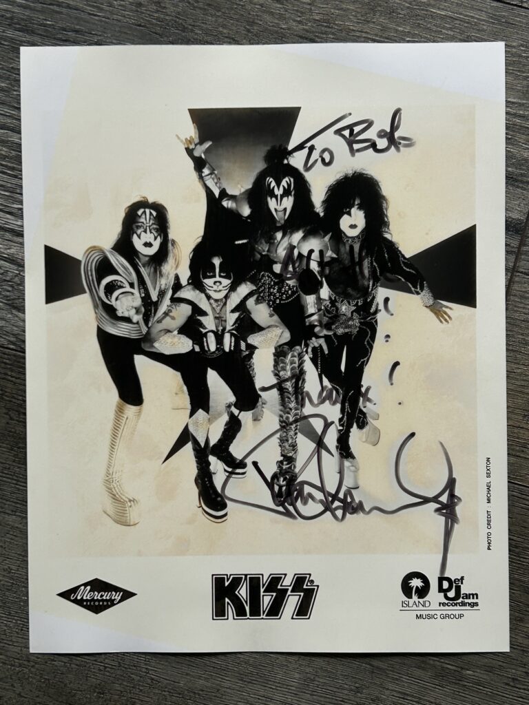 KISS PAUL STANLEY Signed Autograph Farewell Era 8x10 Press Photo Vintage Kiss