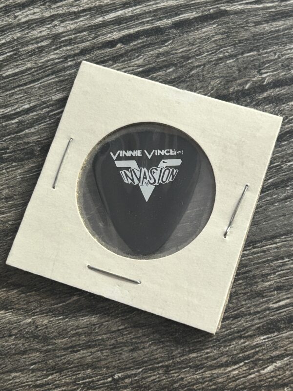 Kiss Guitar Pick VINNIE VINCENT INVASION 1 SIDED Black White Vintage Kiss Shred