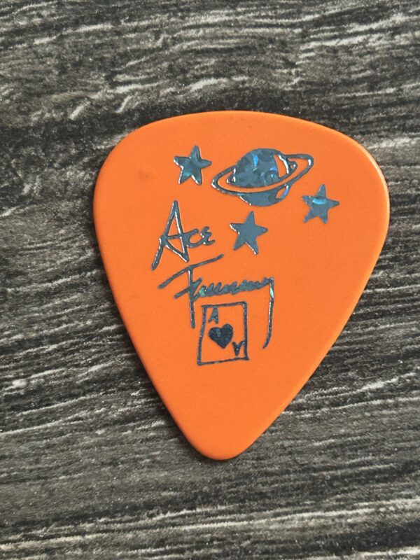 KISS Guitar Pick Farewell Tour ACE FREHLEY Chattanooga Apr24 Orange Vintage Kiss