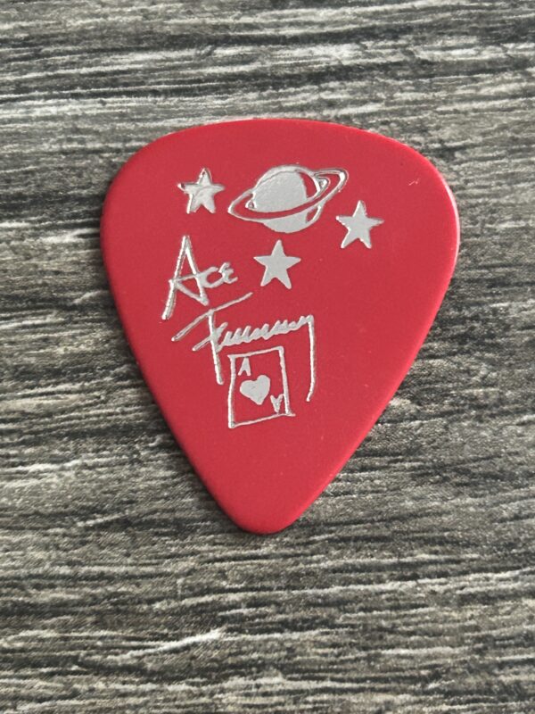 KISS Guitar Pick Farewell Tour ACE FREHLEY Dallas TX April 2 Red Vintage Kiss