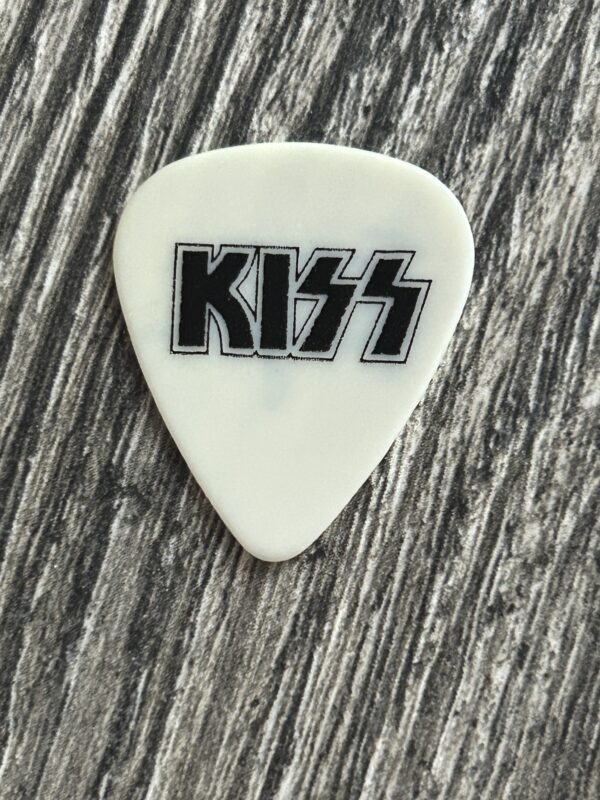 KISS Guitar Pick Rock The Nation Tour 2004 Tommy Thayer Semi Transparent White