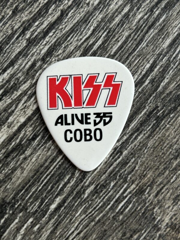 KISS Guitar Pick Alive 35 Tour Cobo Detroit Tommy Thayer Vintage Kiss Concert