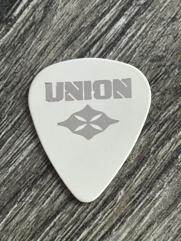 Kiss Guitar Pick BRUCE KULICK Signature Union Silver White Concert Memorabilia