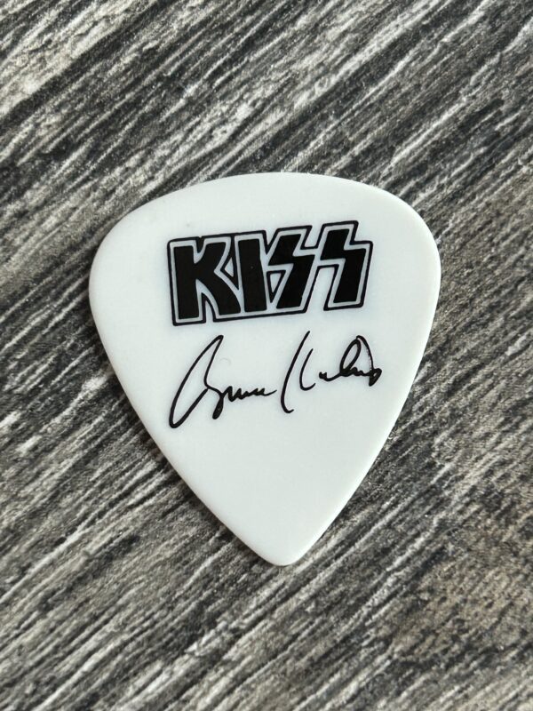 KISS Guitar Pick BRUCE KULICK ESP Guitar Promo White Vintage Kiss Memorabilia