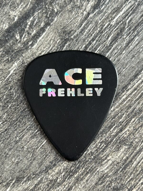 Kiss Guitar Pick ACE FREHLEY Just For Fun Tour Silver Prism Black Vintage Kiss