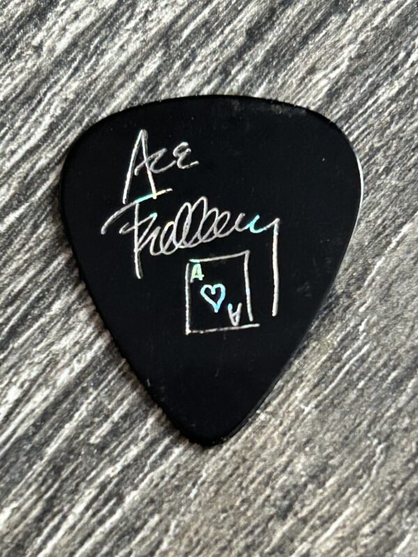 Kiss Guitar Pick ACE FREHLEY Just For Fun Tour Silver Prism Black Vintage Kiss