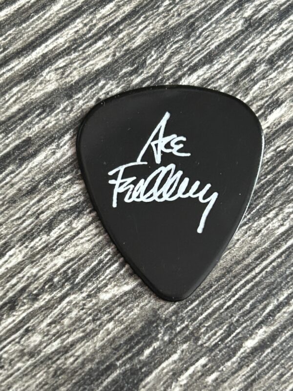 Kiss Guitar Pick ACE FREHLEY Trouble Walkin Concert Tour Black White Vintage