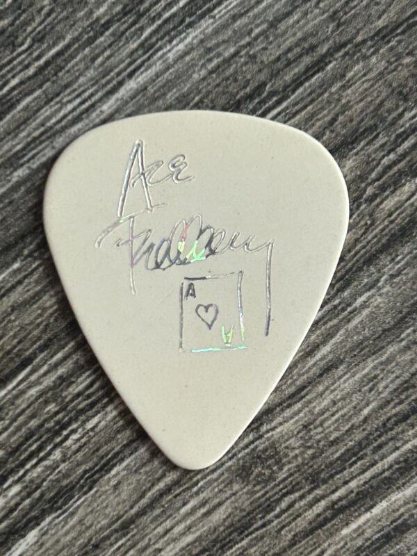 Kiss Guitar Pick ACE FREHLEY D'Andrea Bad Boys Tour White Silver Prism Vintage