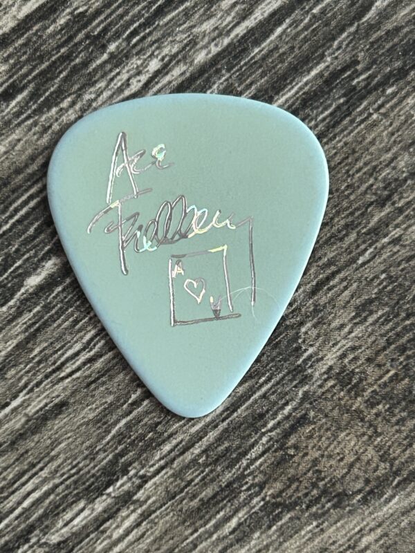 Kiss Guitar Pick ACE FREHLEY Just For Fun Tour Light Blue Silver Prism Vintage