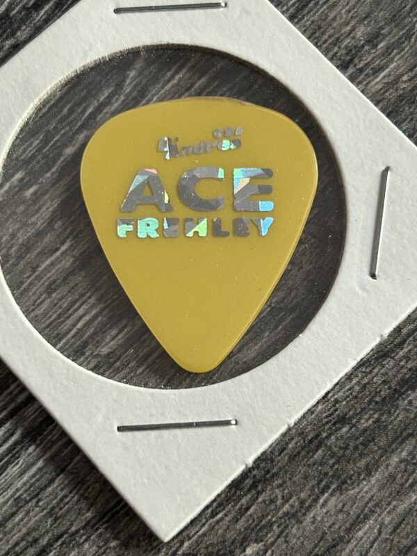 Kiss Guitar Pick ACE FREHLEY D'Andrea Bad Boys Tour Yellow Silver Prism Vintage